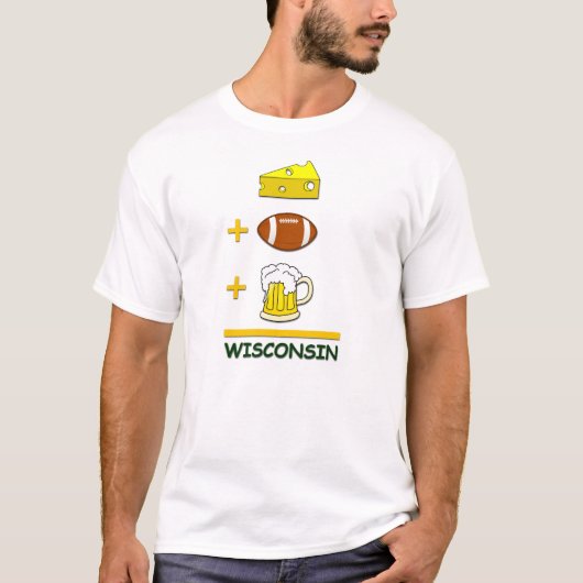 Kaas Football Beer Wisconsin T-shirt (Voorkant)