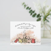 Kaas Fruit Wijn Diner Feest Receptenkaart Briefkaart (Staand voorkant)