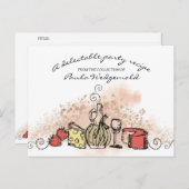 Kaas Fruit Wijn Diner Feest Receptenkaart Briefkaart (Voorkant / Achterkant)
