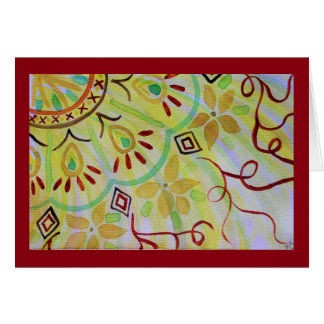 Kaas, geel, groen en bruin, bloemmachalamandala