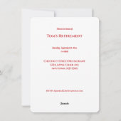 Kaas Geïnspireerd Uitnodiging in het avondeten (Achterkant)