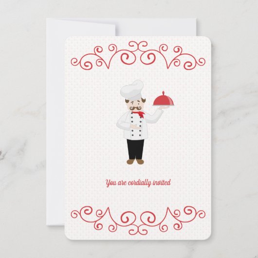 Kaas Geïnspireerd Uitnodiging in het avondeten (Voorkant)