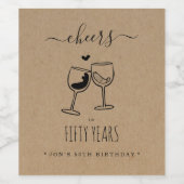 Kaas - Gevogelte/Jubileum partij Wijn Etiket (Enkel label)