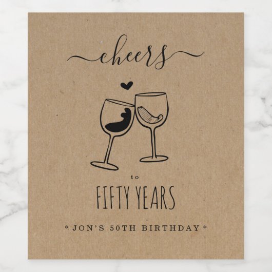 Kaas - Gevogelte/Jubileum partij Wijn Etiket (Enkel label)