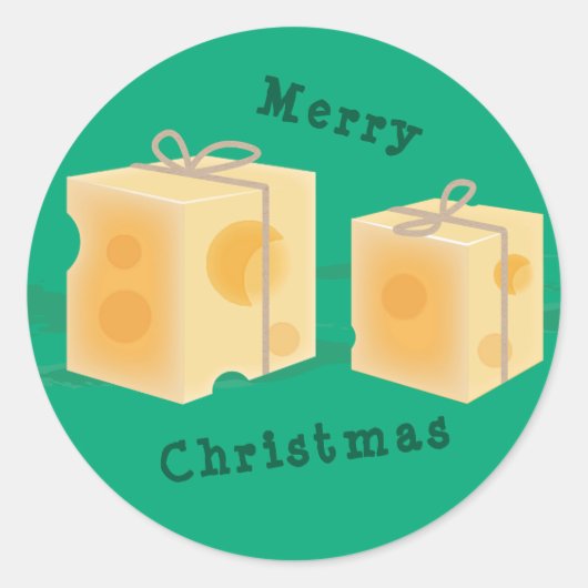 Kaas Gift Boxes Ronde Sticker (Voorkant)