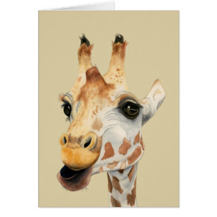 Kaas   Giraffe Waterverf Safari Painting