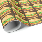 Kaas hamburger fast food met thema inpakpapier (Rol Hoek)
