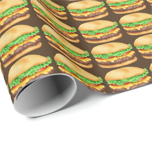Kaas hamburger fast food met thema inpakpapier (Rol Hoek)