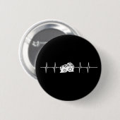 Kaas Hartslag Ronde Button 5,7 Cm (Voorkant /achterkant)
