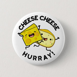 Kaas Hoera Grappige Kaas Pun Ronde Button 5,7 Cm