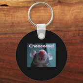 Kaas! Huisdierrat Sticker Sleutelhanger (Voorkant)