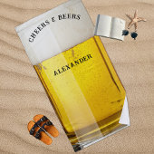 Kaas in bier drink reuzenMok Stein Monogram Strandlaken