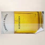 Kaas in bier drink reuzenMok Stein Monogram Strandlaken (Voorkant)