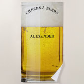 Kaas in bier drink reuzenMok Stein Monogram Strandlaken (Voorkant)