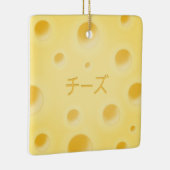"Kaas" in de Japanse Cute Cheese Slice Custom Keramisch Ornament (Rechts)