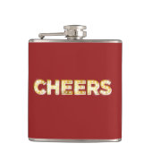 Kaas in de  markttentaallichtfles in rood heupfles (Voorkant)