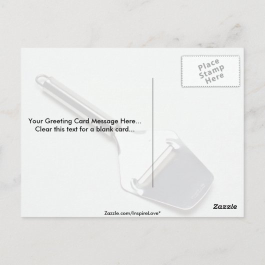 Kaas in plakken voor keukengebruik briefkaart (Achterkant)