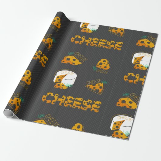 Kaas in stukken cadeaupapier (Uitgerold)