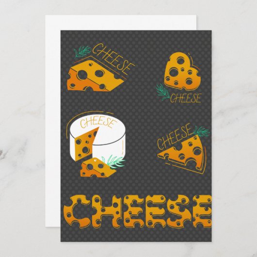Kaas in stukken kaart (Voorkant / Achterkant)