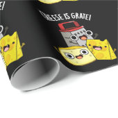 Kaas is grate grappig eten woordspeling donker BG Cadeaupapier (Rol Hoek)