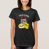Kaas is grate grappig eten woordspeling donker BG T-shirt (Voorkant)