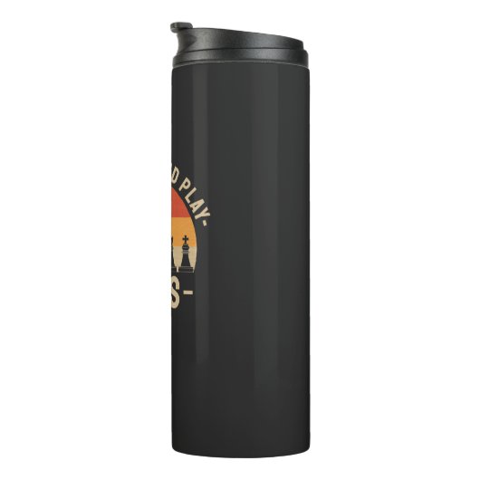 Kaas - Kalm houden en schaak afspelen Thermosbeker (Geroteerd rechts)