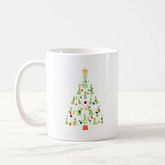 Kaas kerstboom - Koningin Koningin Knight Rook Cof Koffiemok (Links)