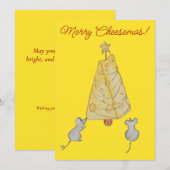 Kaas Kerstmis Feestdagenkaart (Voorkant / Achterkant)