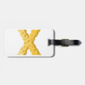 Kaas Letter X Typografie Bagagelabel (Achterkant horizontaal)