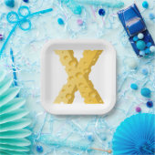 Kaas Letter X Typografie Papieren Bordje (Feest)