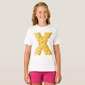 Kaas Letter X Typografie T-shirt (Voorkant volledig)