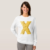 Kaas Letter X Typografie T-shirt (Voorkant volledig)