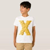 Kaas Letter X Typografie T-shirt (Voorkant volledig)