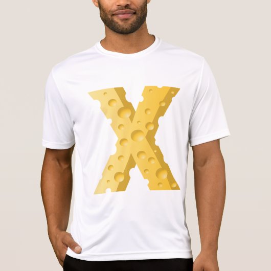 Kaas Letter X Typografie T-shirt (Voorkant)