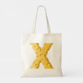 Kaas Letter X Typografie Tote Bag (Achterkant)