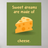 Kaas Liefhebber Keuken Grappige Voedsel Muur Poster (Voorkant)