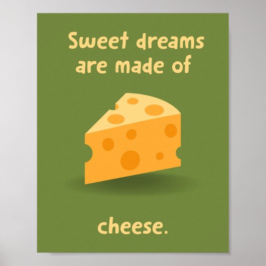 Kaas Liefhebber Keuken Grappige Voedsel Muur Poster (Voorkant)