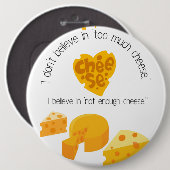 kaas liefhebber ronde button 6,0 cm (Voorkant /achterkant)