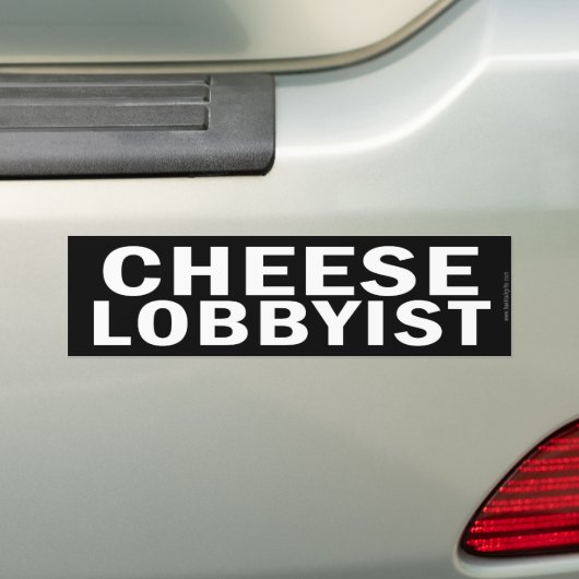 Kaas Lobbyist... Bumpersticker (Op auto)