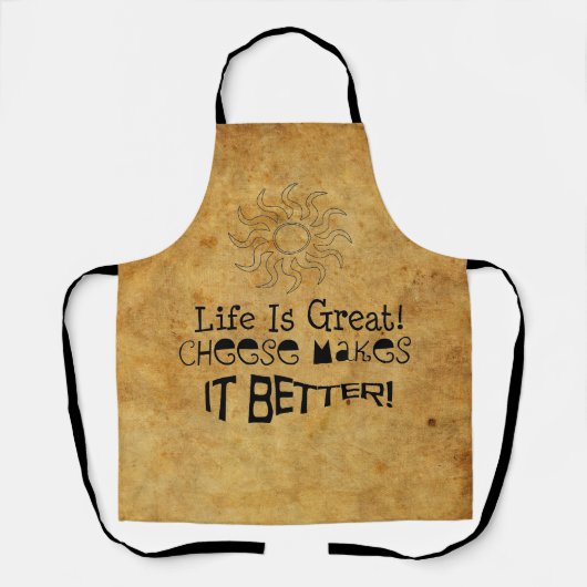 Kaas Lovers Apron. Schort (Voorkant)