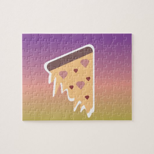 Kaas Lovers Pizza Ombre Gradient Colorful Legpuzzel (Horizontaal)