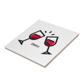 Kaas met een ontwerp voor rode rode rode rode glaz tegeltje (Zijkant)