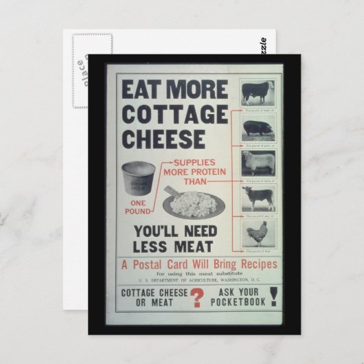 Kaas met geit —  briefkaart (Voorkant / Achterkant)