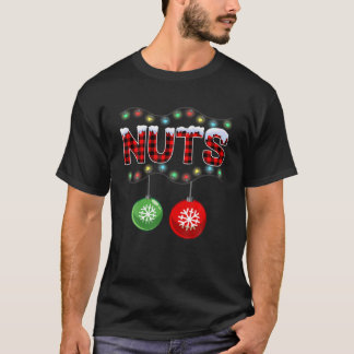Kaas met kerstlampjes die de koeskok met elkaar ve t-shirt