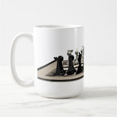 Kaas met schaakstukken: koffiemok (Links)