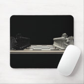 Kaas met schaakstukken: Mousepad Muismat (Met muis)