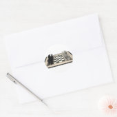 Kaas met schaakstukken: ronde sticker (Envelop)