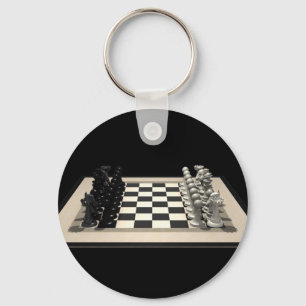 Kaas met schaakstukken: Sleutelhanger