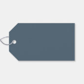 Kaas Minimale Dusky Blue Script Custom Wedding Cadeaulabel (Achterkant Horizontaal)