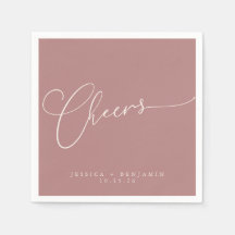 Kaas Minimale Dusty Roos Script Custom Wedding